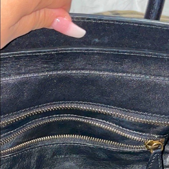 Celine Black and Grey Leather Python Tote. - Picture 7 of 11